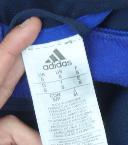Adidas Men's Blue Pullover Hoodie S with Logo