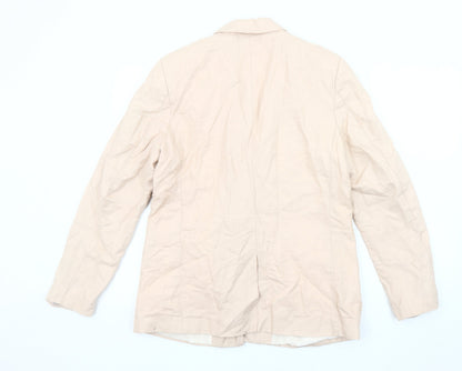 Reserved Women's Beige Double-Breasted Suit Jacket Size 12