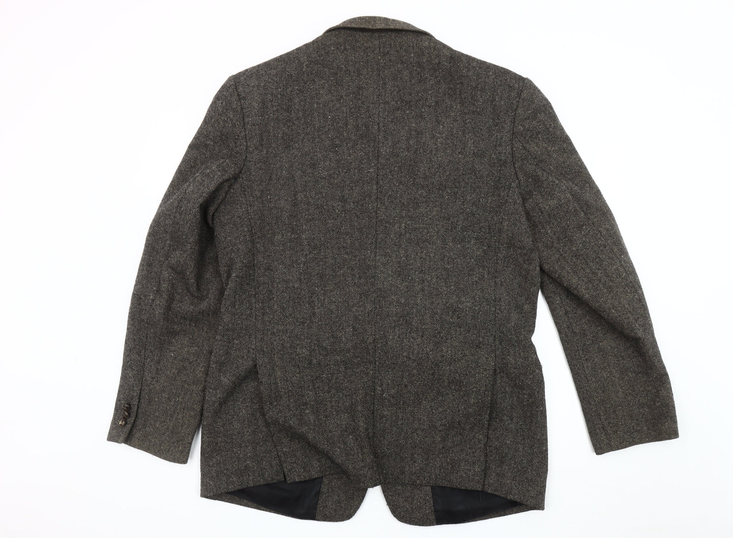 Hampton Men's XL Grey Herringbone Wool Blazer Jacket