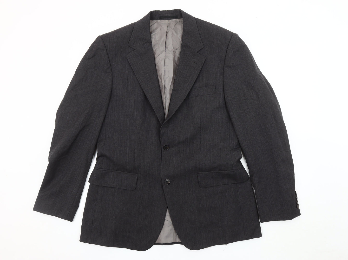 Mens UK Size 38 HUGO BOSS Regular Grey Suit Jacket