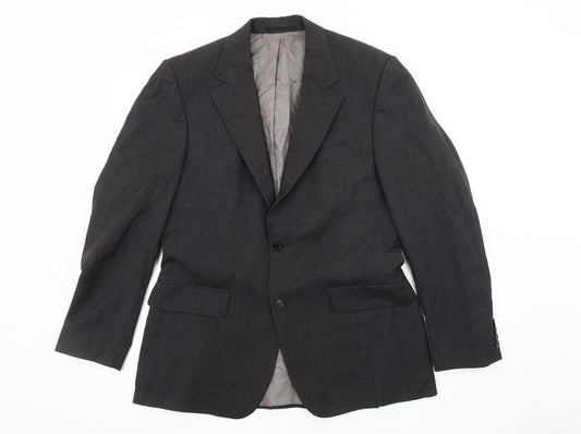 Mens UK Size 38 HUGO BOSS Regular Grey Suit Jacket