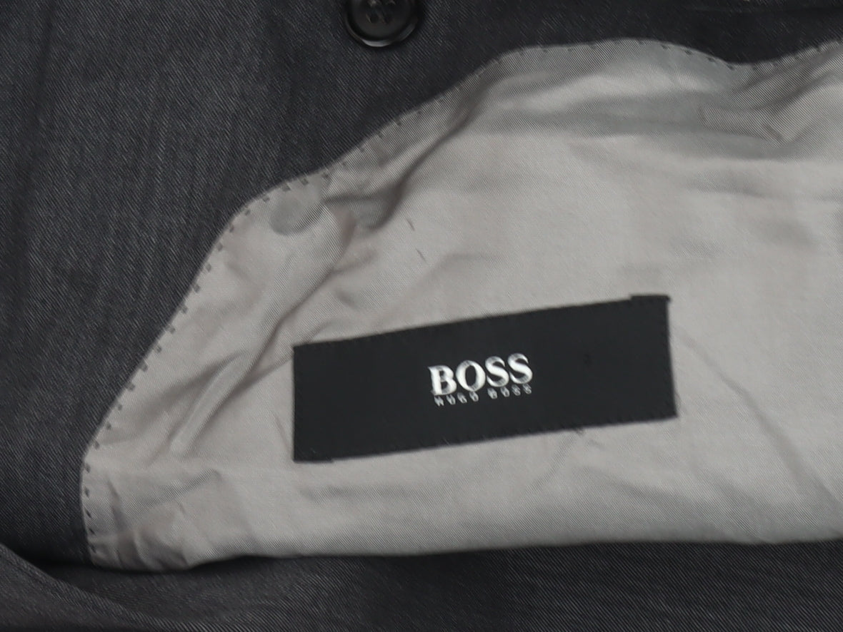 Mens UK Size 38 HUGO BOSS Regular Grey Suit Jacket