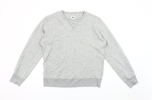 Uniqlo Men's Grey Pullover Sweatshirt M