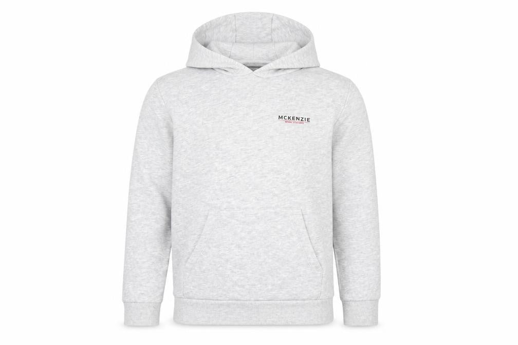 Front view of McKenzie boys’ grey pullover hoodie 12-13 years