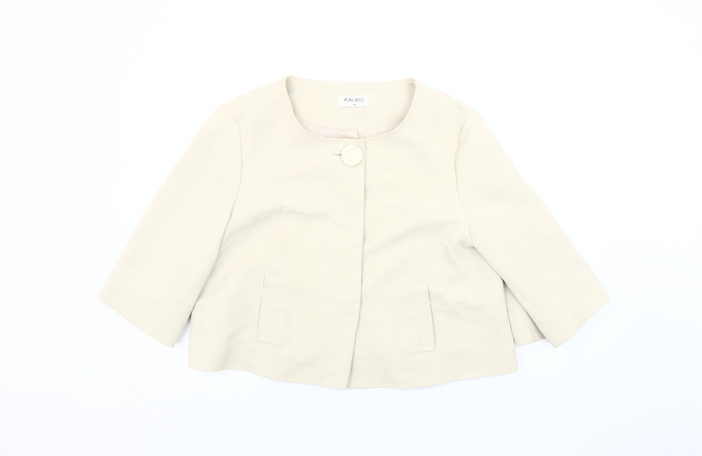 Kaliko Women's Ivory Blazer, Size 14, Lined