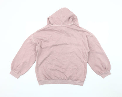Marks and Spencer Girls Pink Hoodie 12-13 Years Stylish Pullover