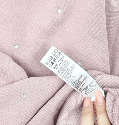 Marks and Spencer Girls Pink Hoodie 12-13 Years Stylish Pullover