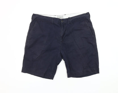 Marks and Spencer Men's Blue Chino Shorts, Size 36, Casual