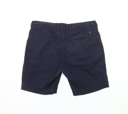 Marks and Spencer Men's Blue Chino Shorts, Size 36, Casual