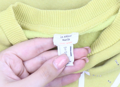 In Other Words Women's Yellow Pullover Sweatshirt, Size S