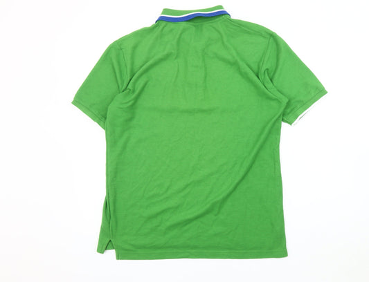 Slazenger Men's Green Polo Medium Short Sleeve