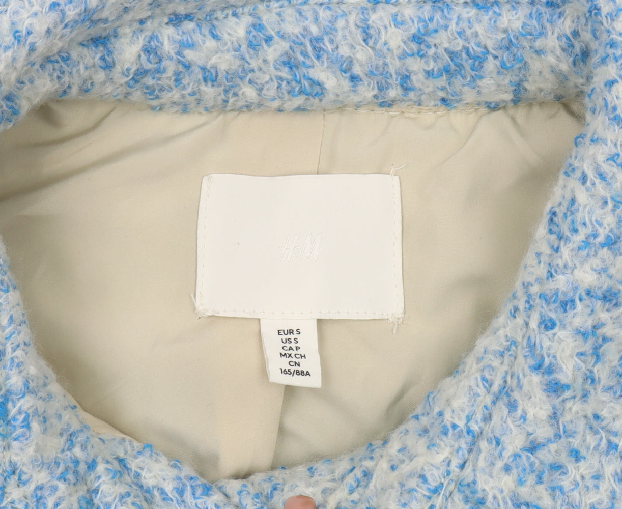 Womens UK Size S H&M Blue Basic Jacket