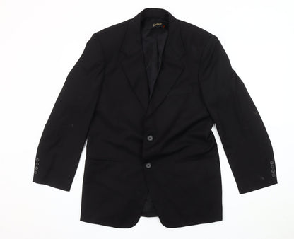 Califord Men's Black Blazer Jacket, Size M, Two-Button