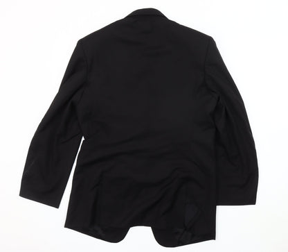 Califord Men's Black Blazer Jacket, Size M, Two-Button