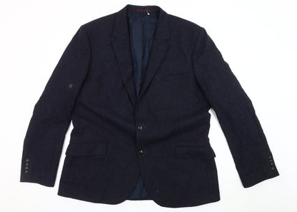 Mens UK Size 46 Marks and Spencer Regular Blue Suit Jacket