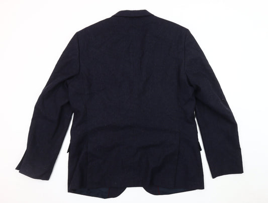 Mens UK Size 46 Marks and Spencer Regular Blue Suit Jacket