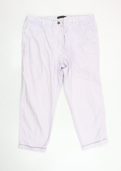 Womens UK Size 16 Marks and Spencer  Chino Ivory Trousers
