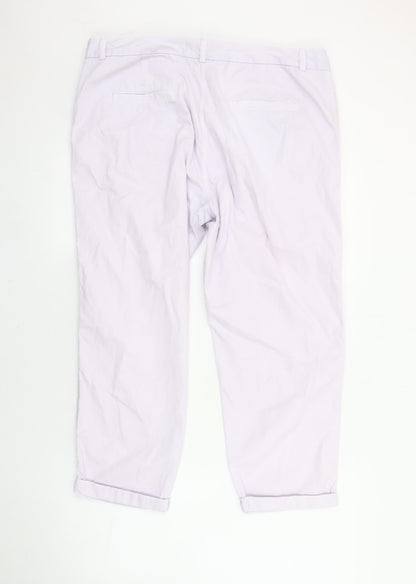 Womens UK Size 16 Marks and Spencer  Chino Ivory Trousers