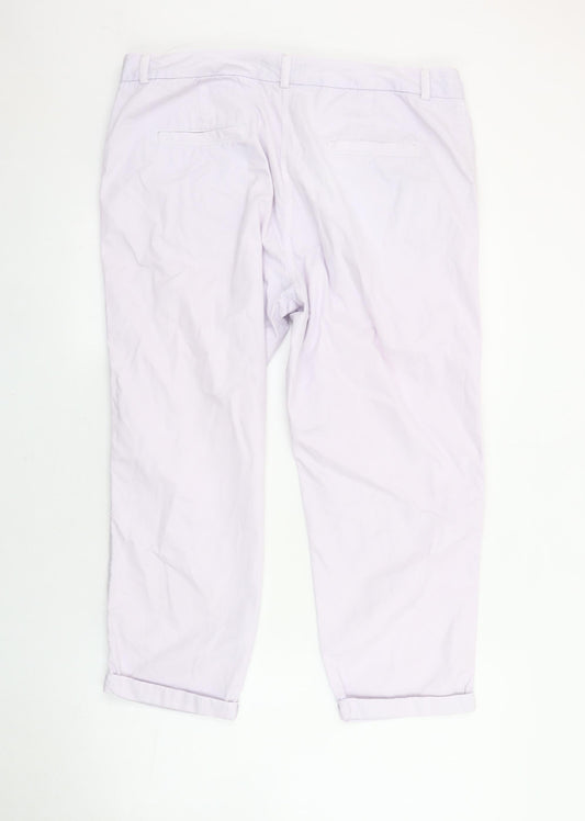 Womens UK Size 16 Marks and Spencer  Chino Ivory Trousers