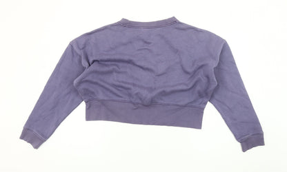 Adidas Women's Purple Logo Sweatshirt, Size 12, Pullover