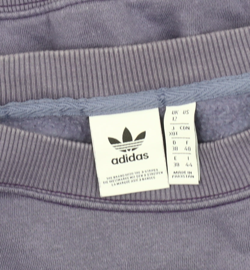 Adidas Women's Purple Logo Sweatshirt, Size 12, Pullover