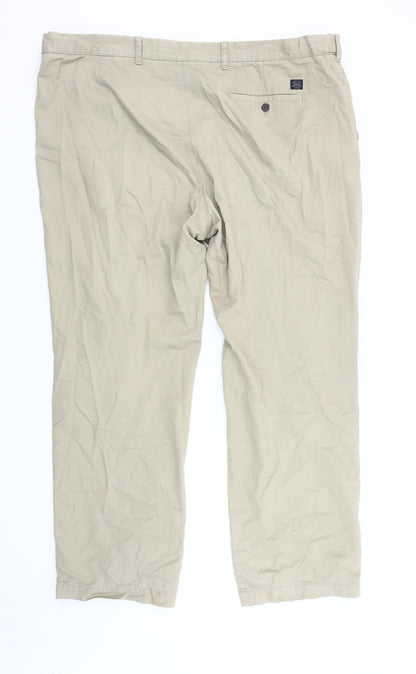 Marks and Spencer Men's Beige Cotton Chino Trousers L