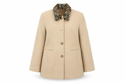 Womens UK Size 12 Charlotte Halton Beige Overcoat