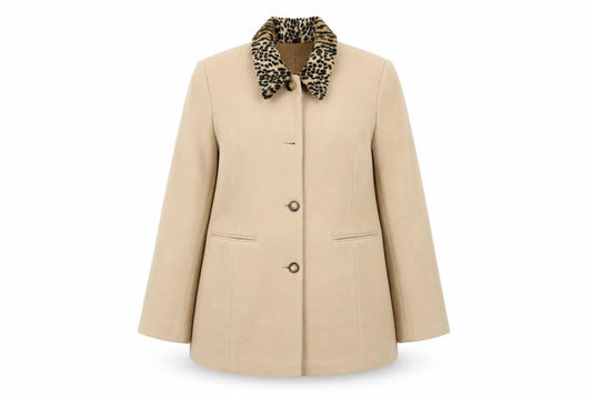 Womens UK Size 12 Charlotte Halton Beige Overcoat