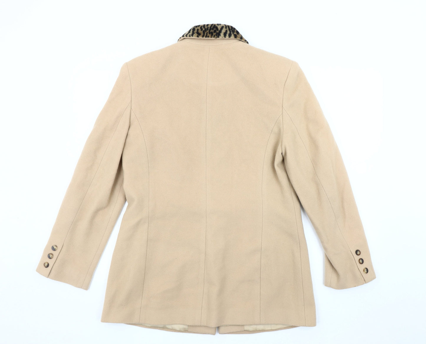 Womens UK Size 12 Charlotte Halton Beige Overcoat