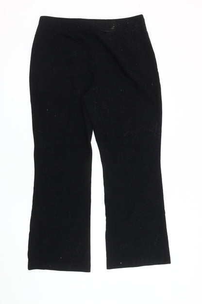 Womens UK Size M Marks and Spencer Regular Fit Casual Workwear Black Trousers