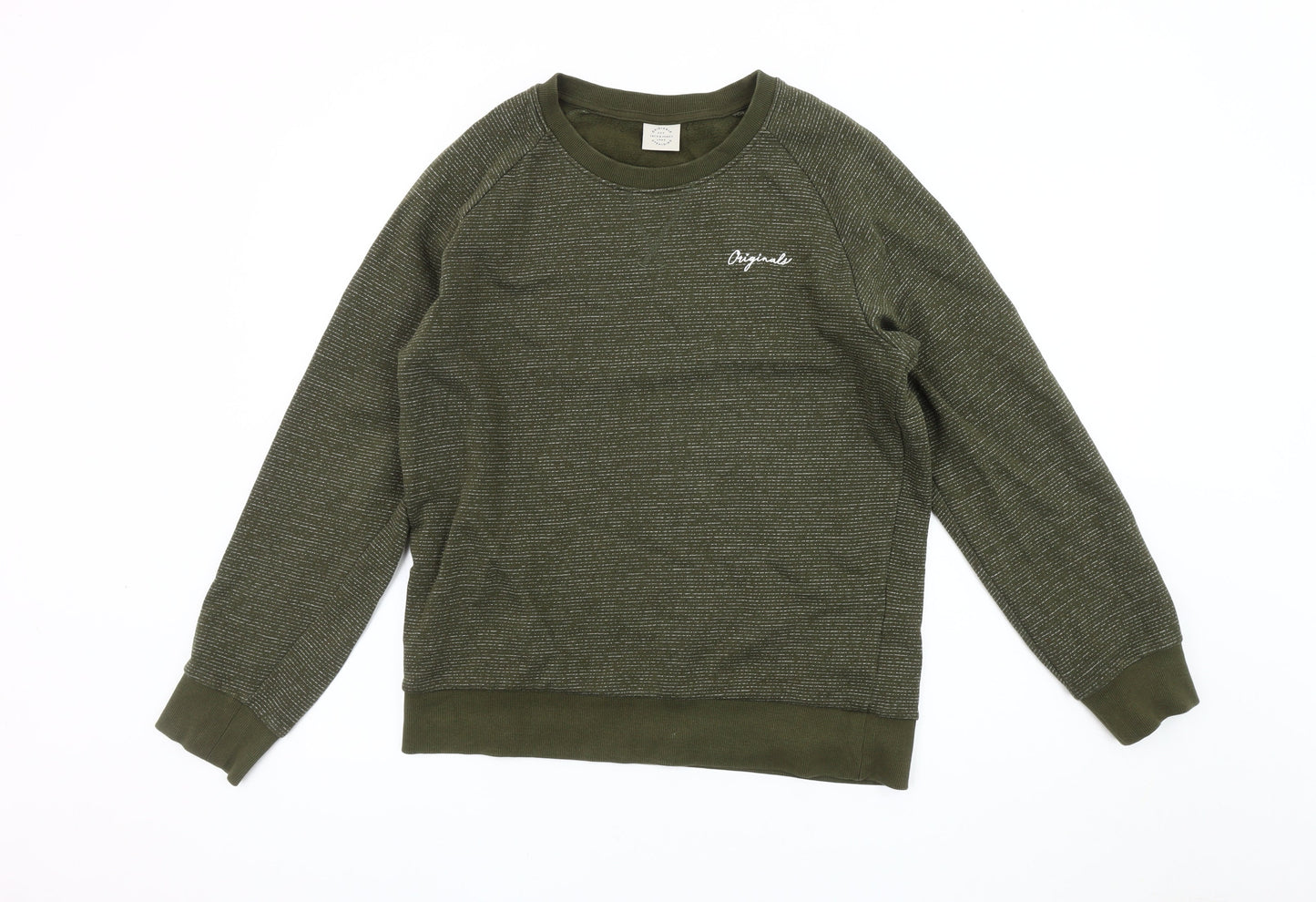 Mens UK Size M JACK & JONES Green Pullover Sweatshirt
