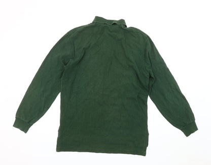 Ralph Lauren Men's Green Long Sleeve Polo S