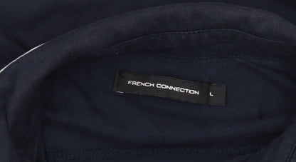 French Connection Men's Blue Polo Shirt L Cotton Casual