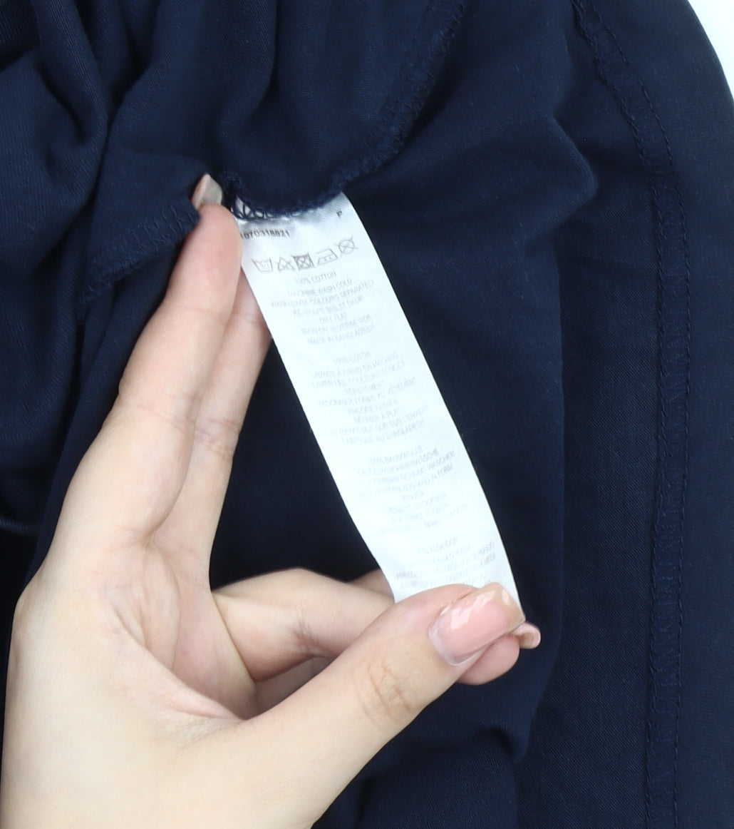 French Connection Men's Blue Polo Shirt L Cotton Casual