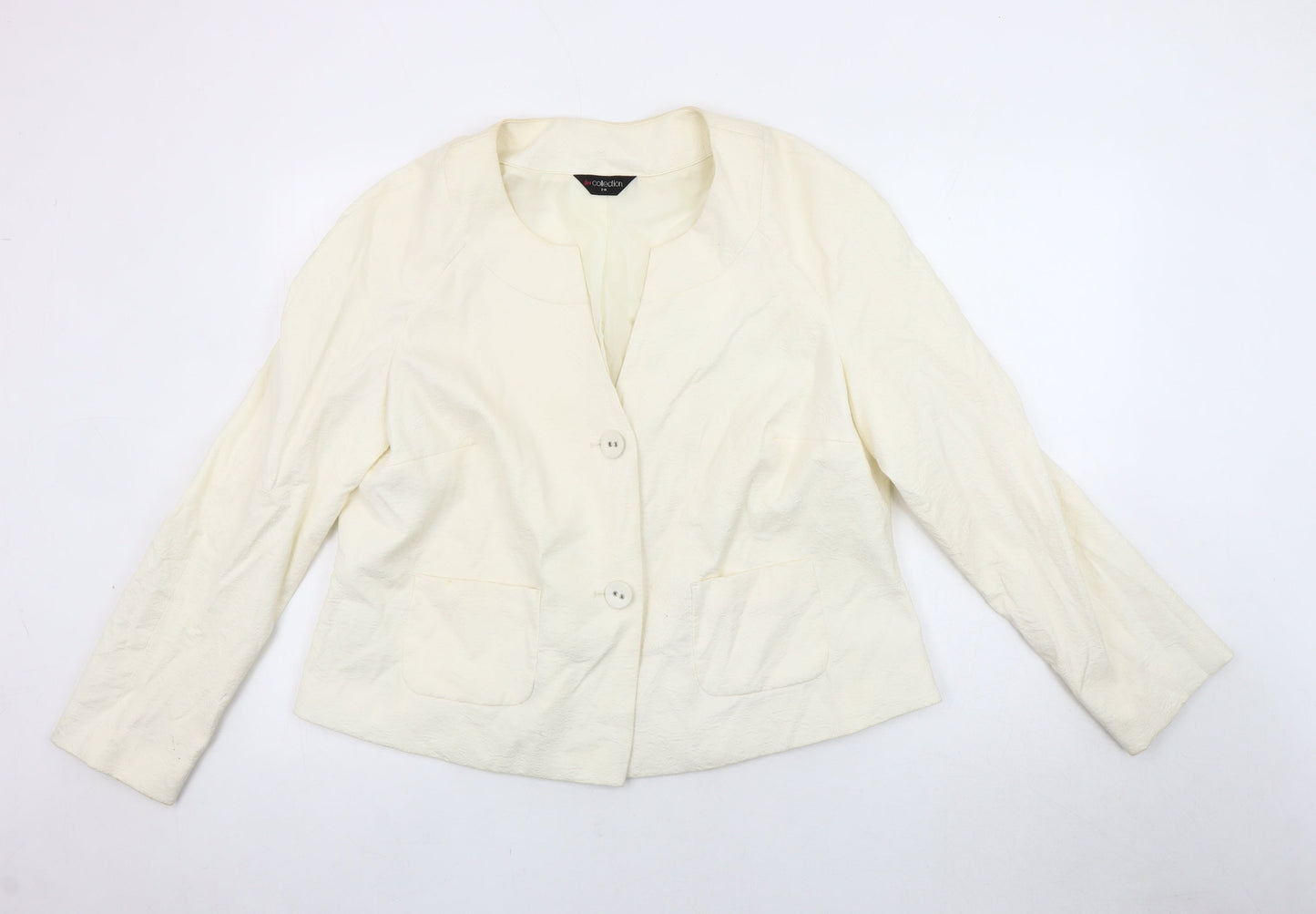 BM Collection Women's Ivory Blazer, Size 20