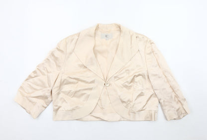 CC Women's Ivory Blazer Size 16, Cropped Viscose Linen