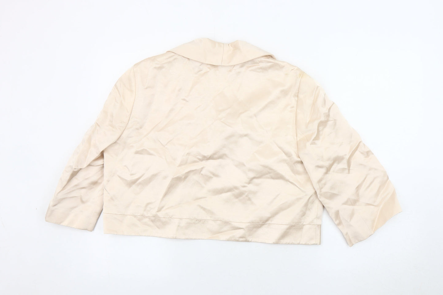 CC Women's Ivory Blazer Size 16, Cropped Viscose Linen