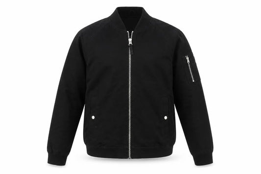 Topman Men's Black Bomber Jacket M Casual Regular Fit