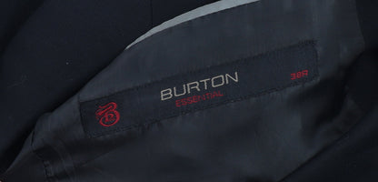 Mens UK Size 38 Burton Regular Black Suit Jacket