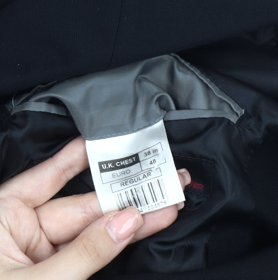 Mens UK Size 38 Burton Regular Black Suit Jacket