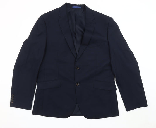 Mens UK Size 42 Marks and Spencer Regular Blue Suit Jacket