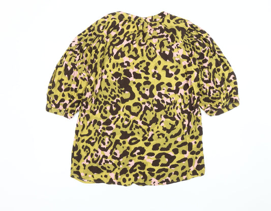 Womens UK Size 14 NEXT Multicoloured Basic Blouse