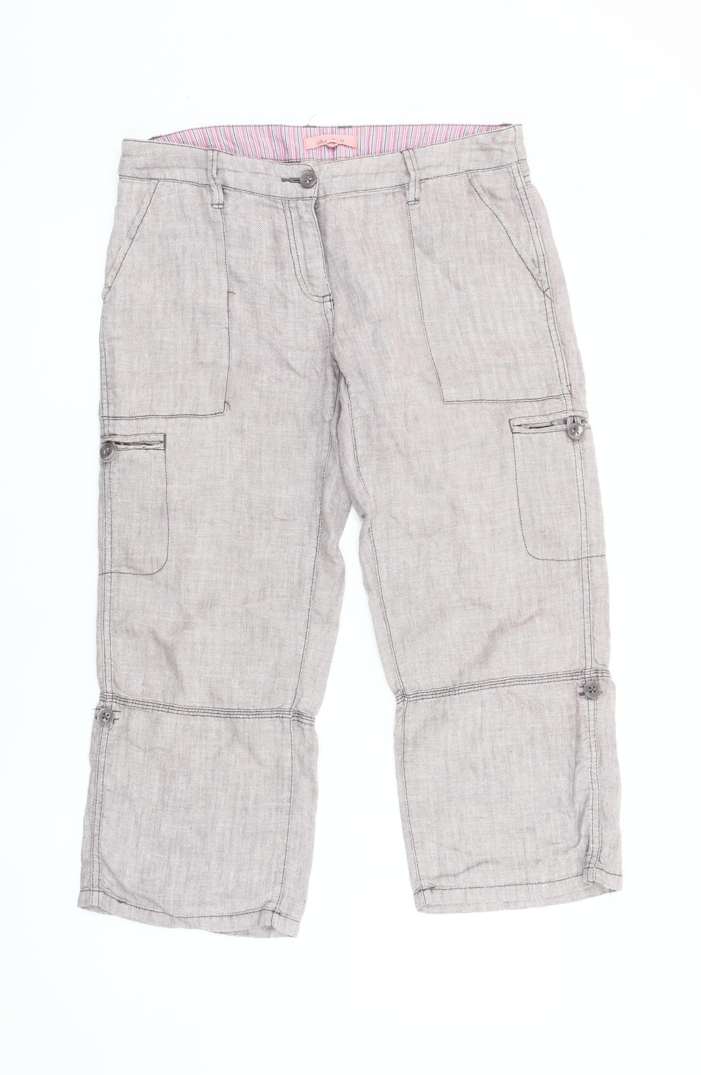 White Stuff Women's Beige Cargo Trousers Size 12