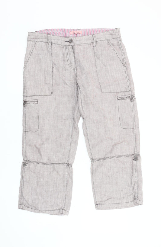 White Stuff Women's Beige Cargo Trousers Size 12