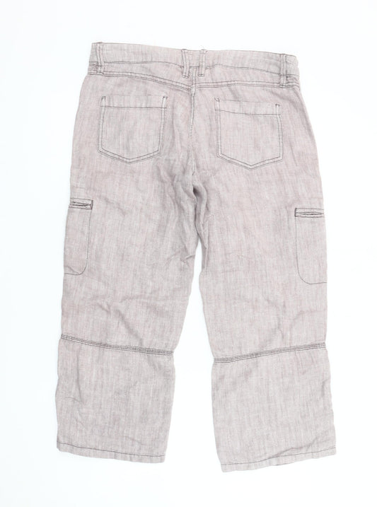 White Stuff Women's Beige Cargo Trousers Size 12