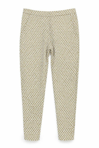 Womens UK Size 8 H&M Slim Fit Casual Yellow Trousers