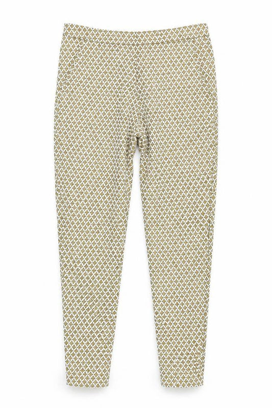 Womens UK Size 8 H&M Slim Fit Casual Yellow Trousers