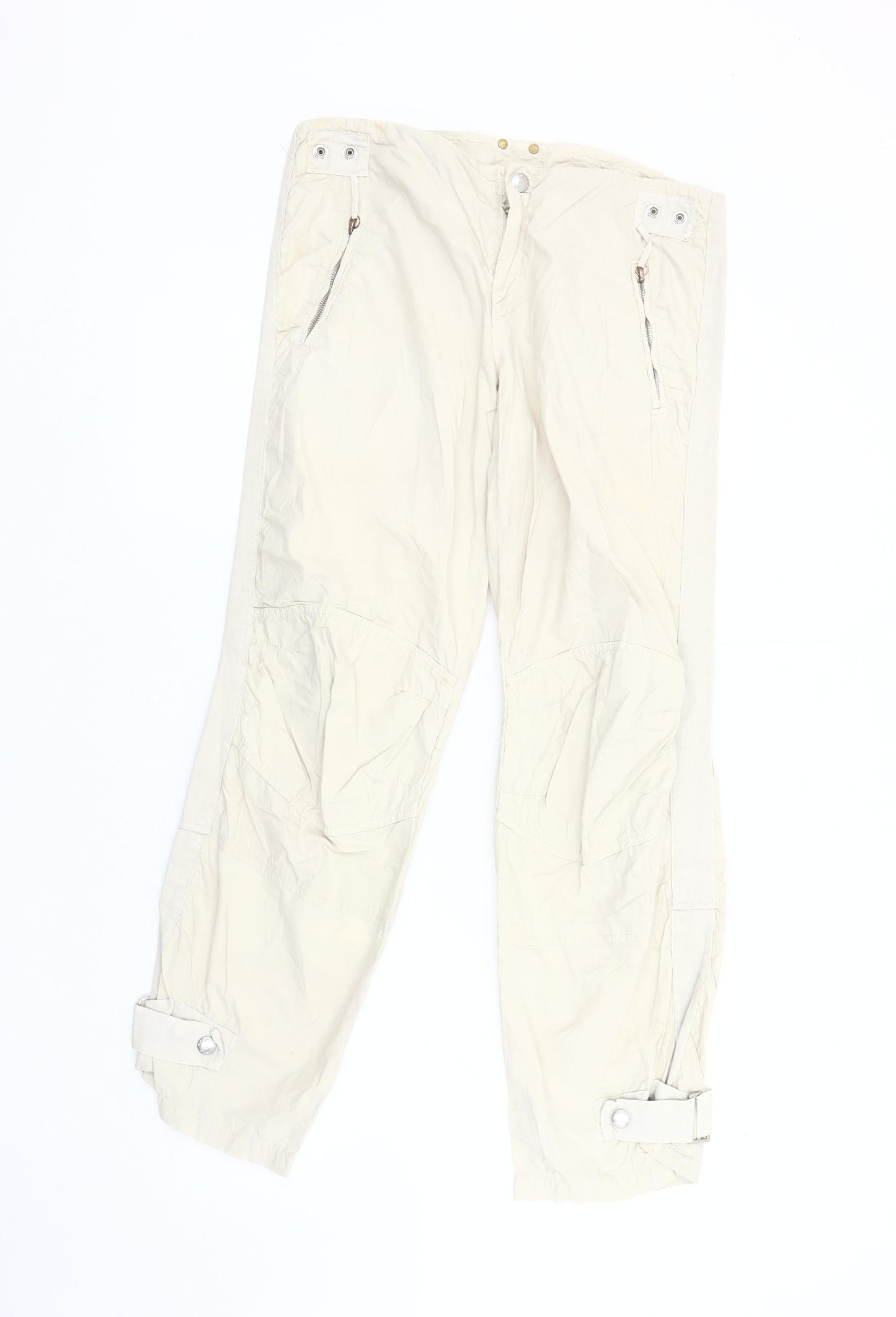 GAS Ivory Cargo Trousers Men’s 29 Regular Cotton