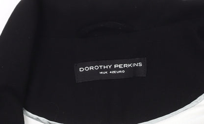 Dorothy Perkins Women Black Blazer Size 14 UK