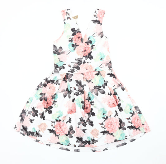 Kiah Women's Floral Fit & Flare Dress, Size 10, Multicoloured